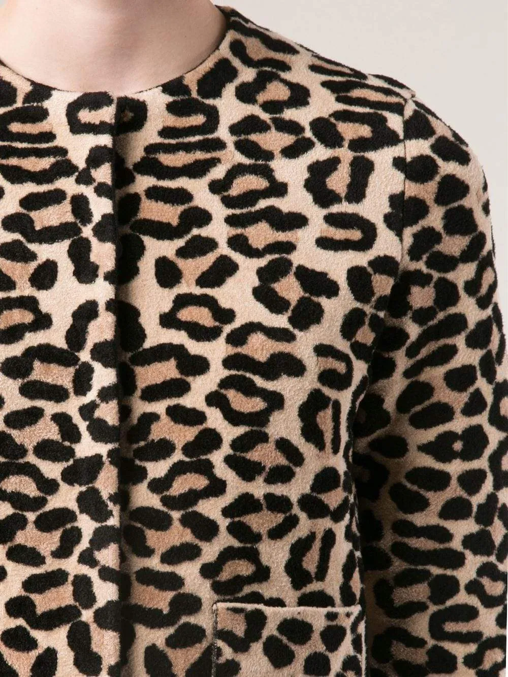 Cropped Leopard Knit Jacket