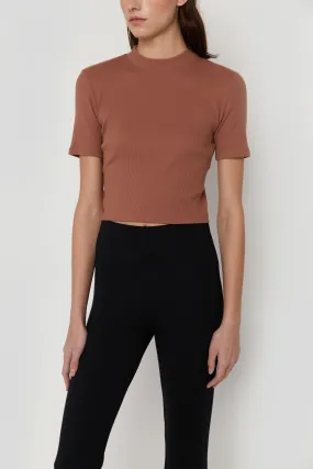 CROPPED MOCKNECK TOP