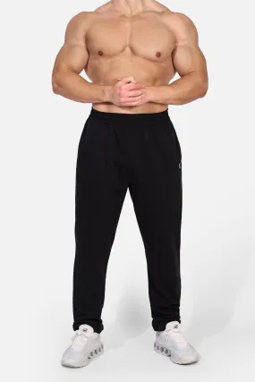 Cuffed Classic Joggers with Drawstrings - Black