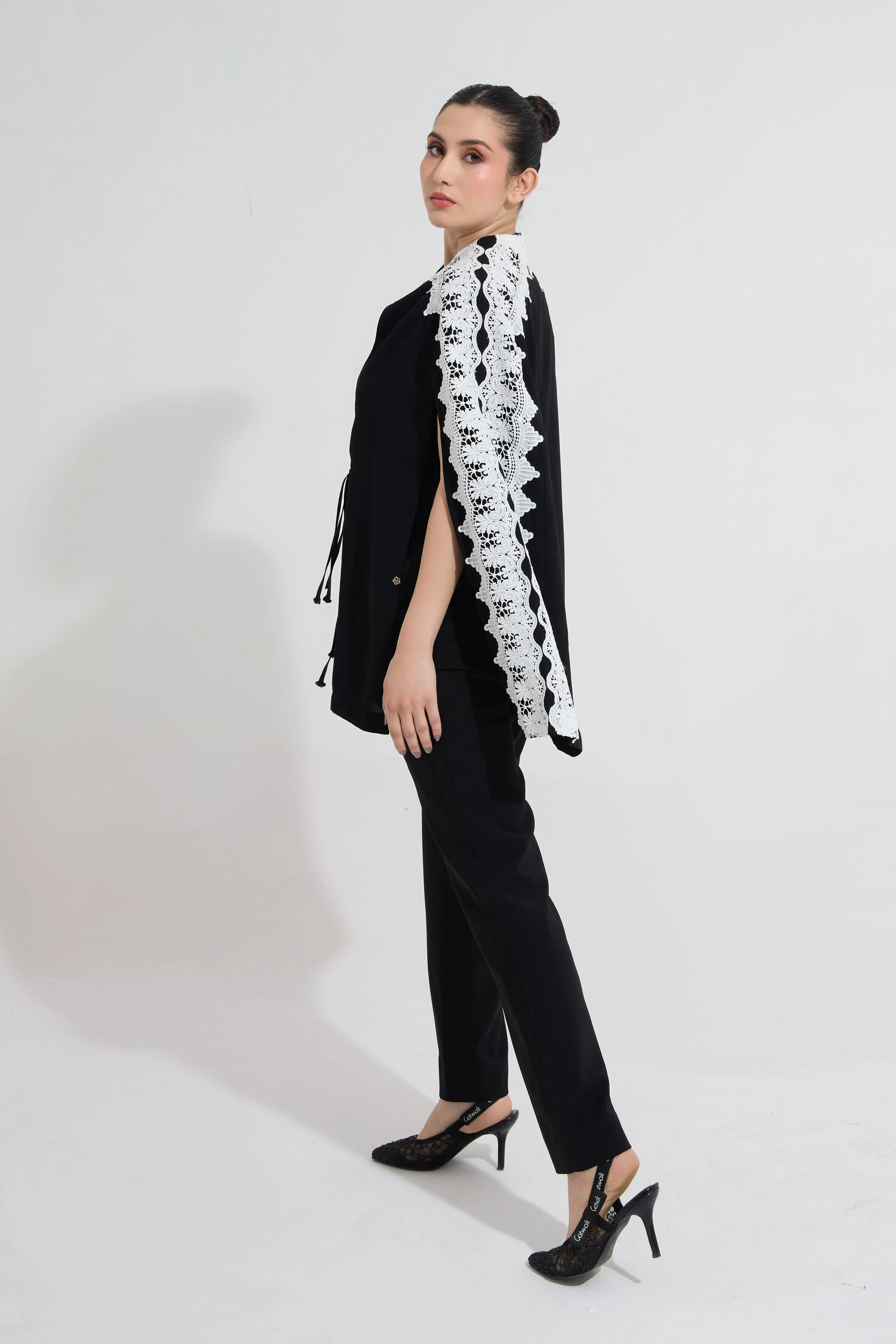 DAWNKISS formal cape in black