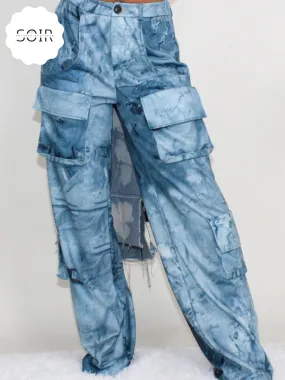Denim Daze Tie Dye Cargo Joggers