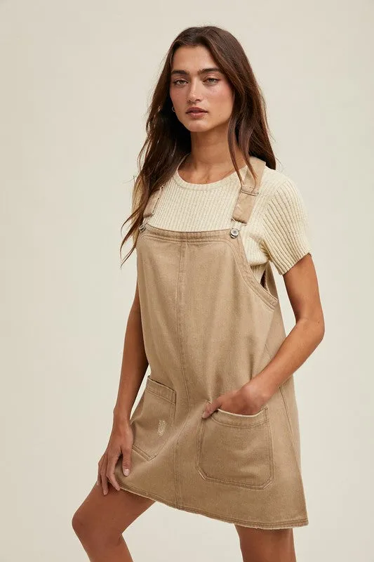 Denim Mini Overall Dress
