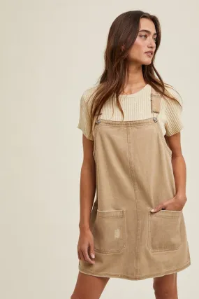 Denim Mini Overall Dress