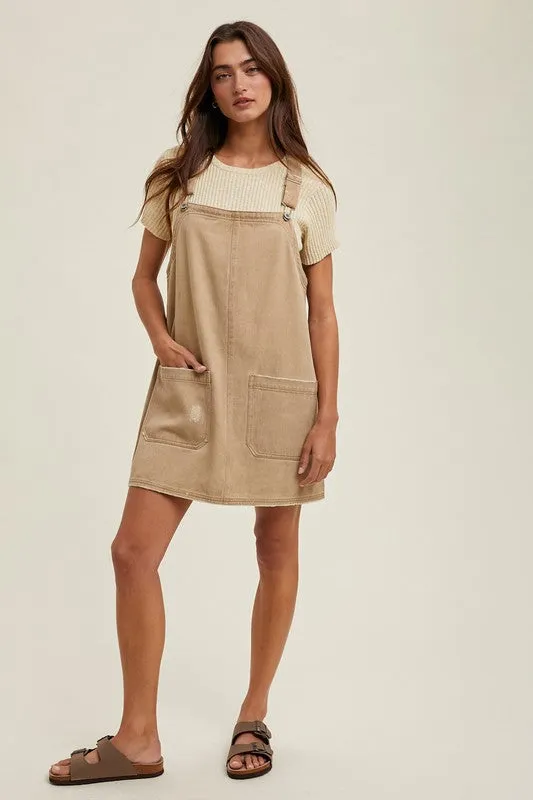 Denim Mini Overall Dress
