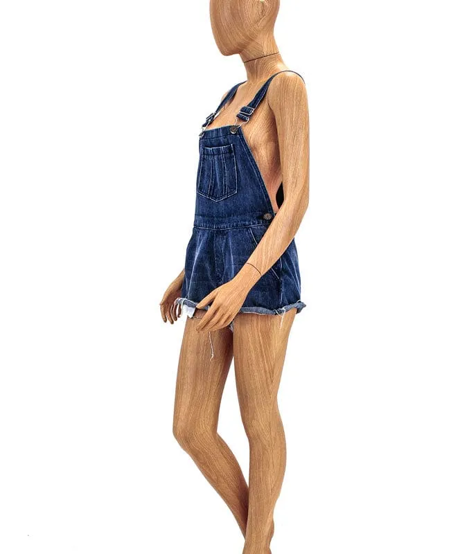 Denim Overall Shorts