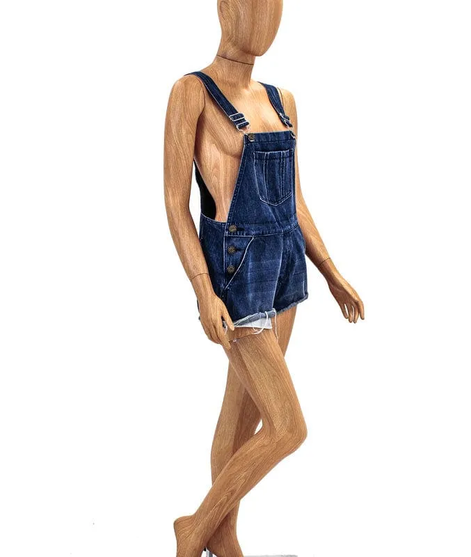 Denim Overall Shorts