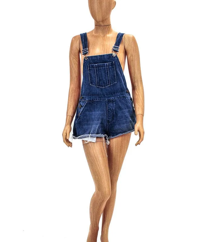 Denim Overall Shorts