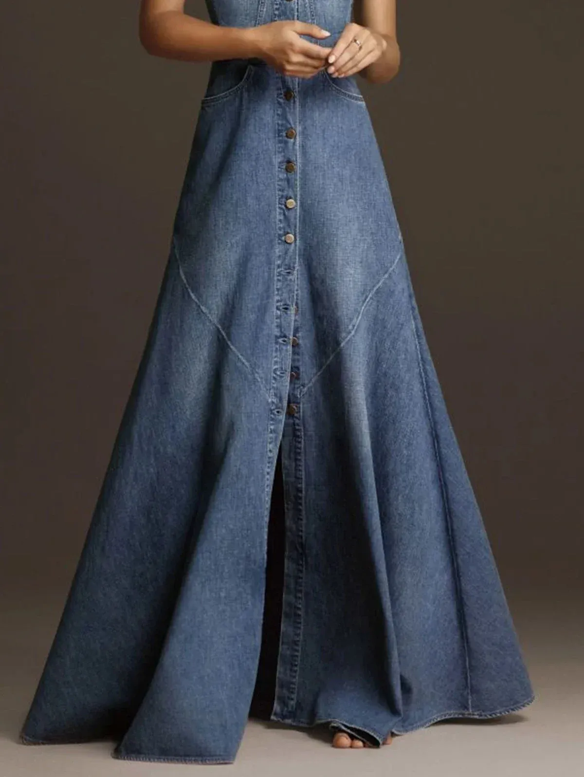 Denim Party Spaghetti Strap Dress