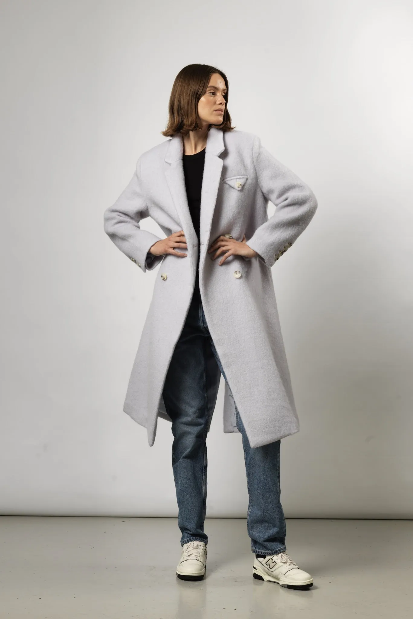 DENVER MOHAIR COAT- LIGHT BLUE