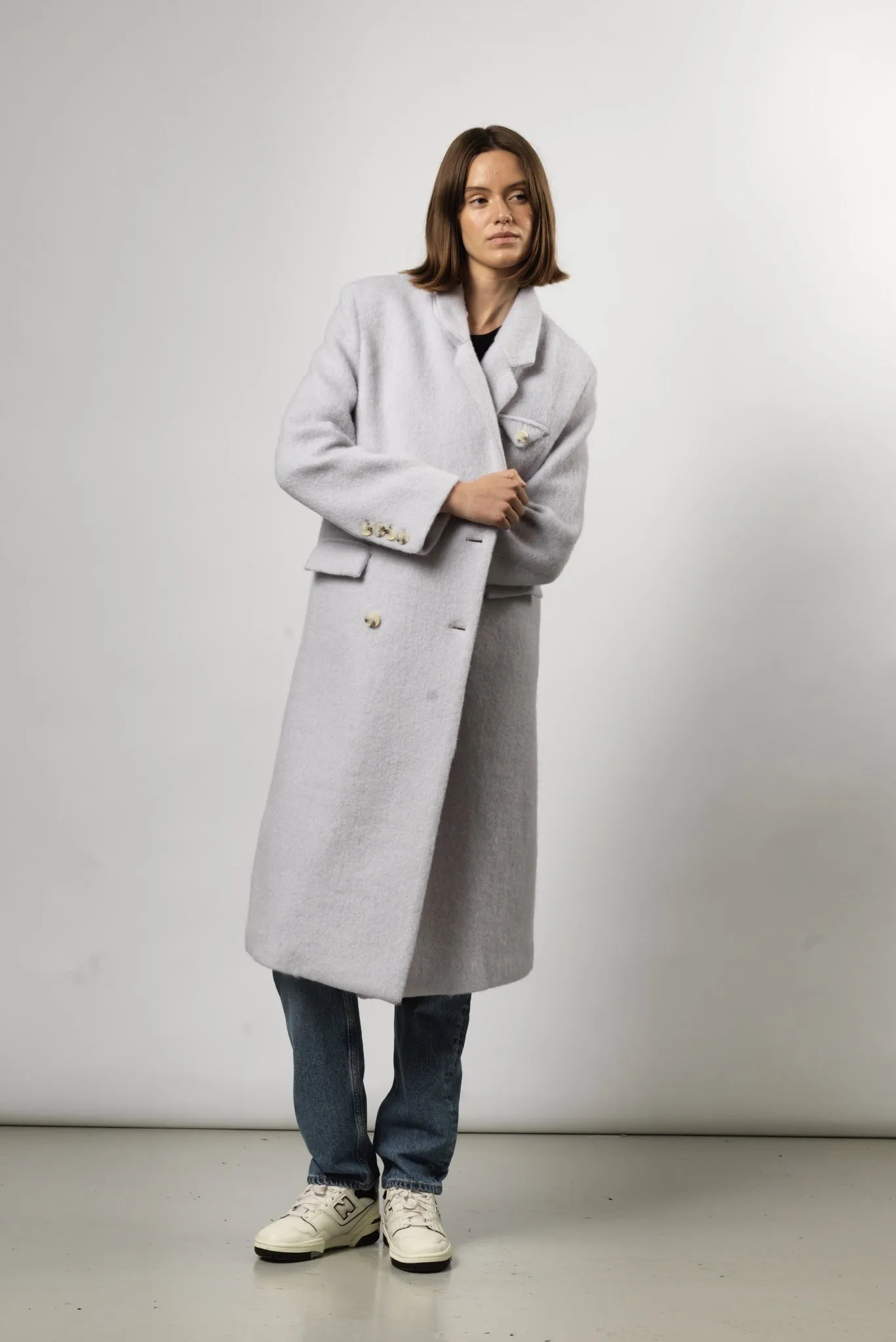 DENVER MOHAIR COAT- LIGHT BLUE