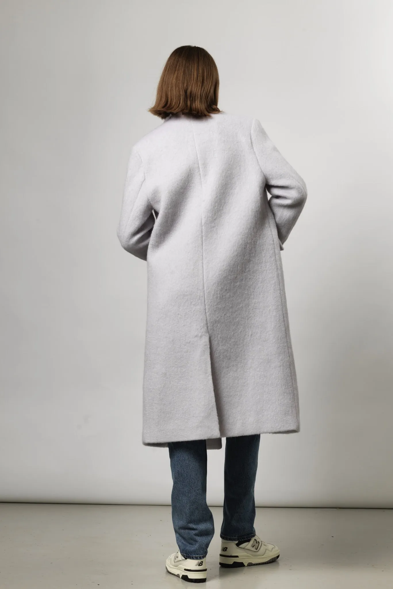 DENVER MOHAIR COAT- LIGHT BLUE