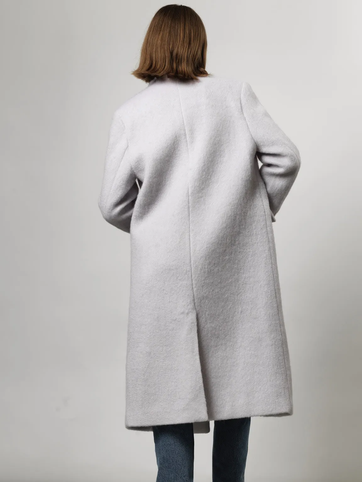 DENVER MOHAIR COAT- LIGHT BLUE