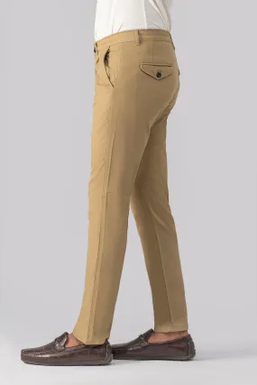 DOBBY SMART FIT CASUAL PANT KHAKI
