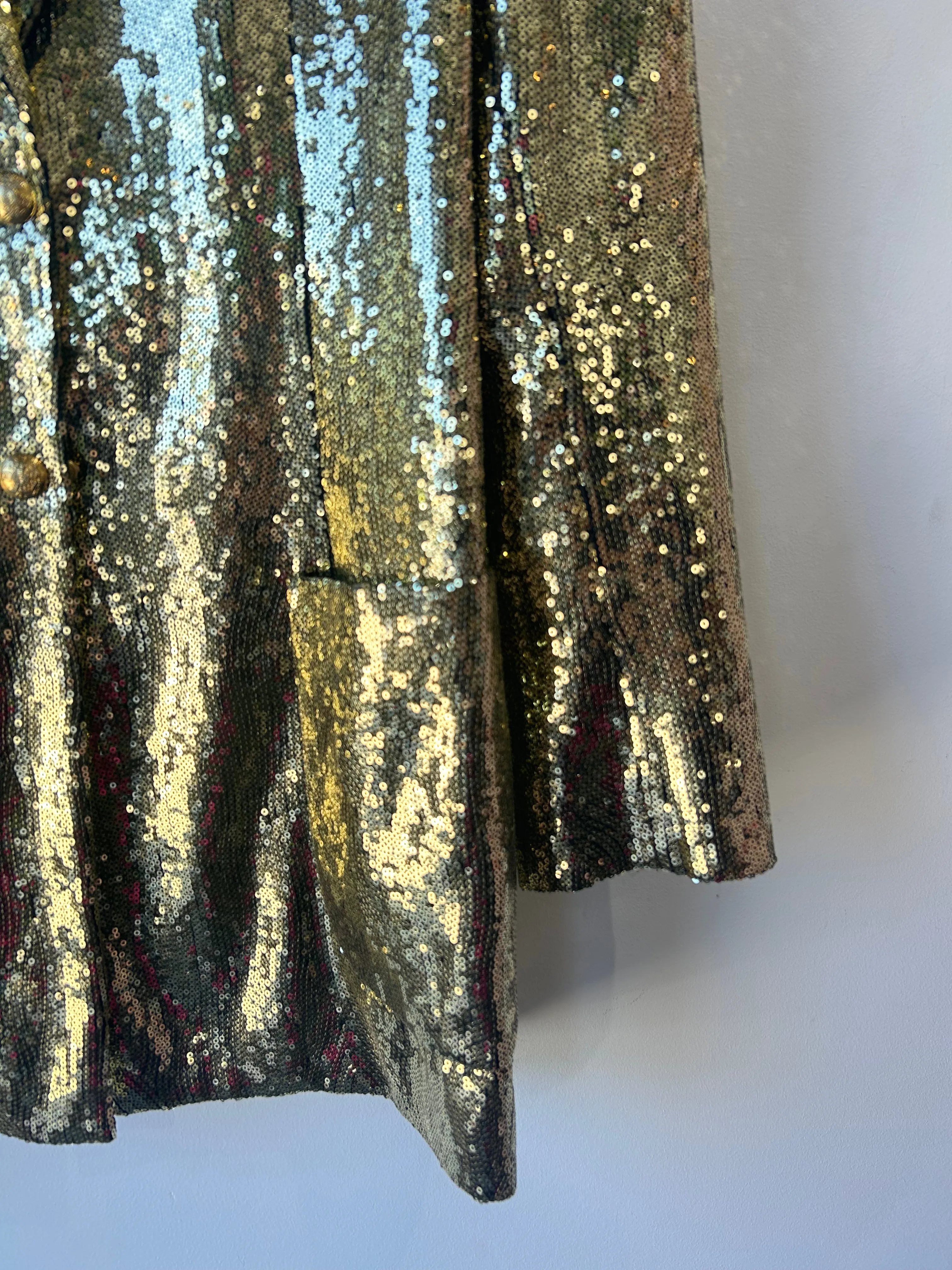 Dundas Gold Sequin Blazer