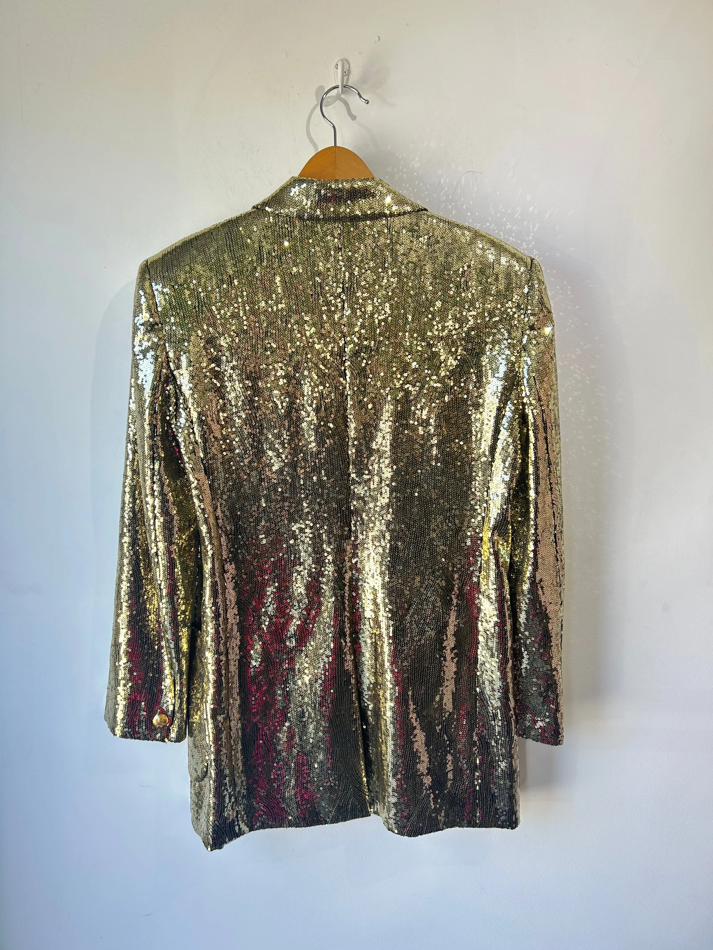 Dundas Gold Sequin Blazer