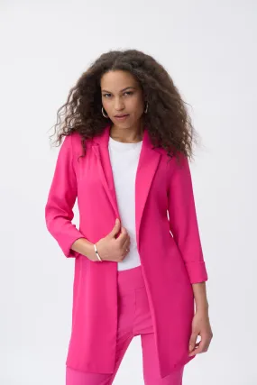Flowy Twill Longline Blazer