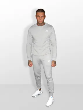 Grey and White Sweatshirt Tracksuit- INTL TAPE