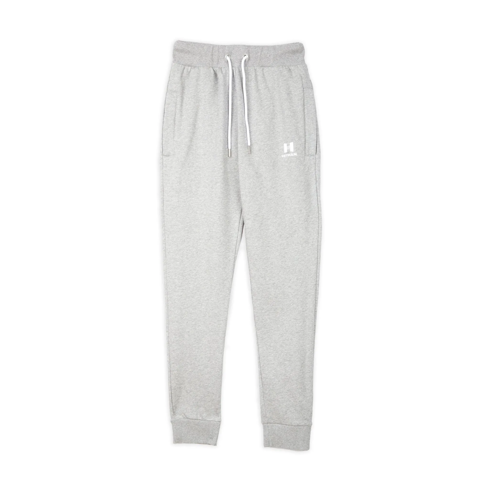 GREY JOGGERS WHITE LOGO