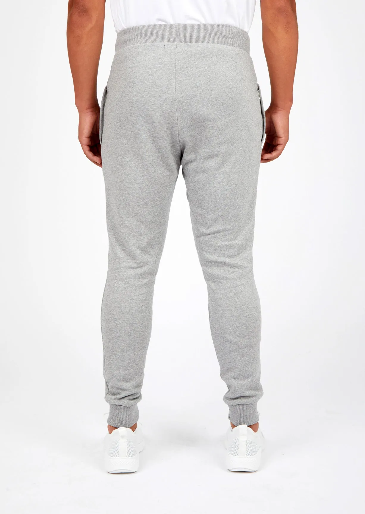 GREY JOGGERS WHITE LOGO