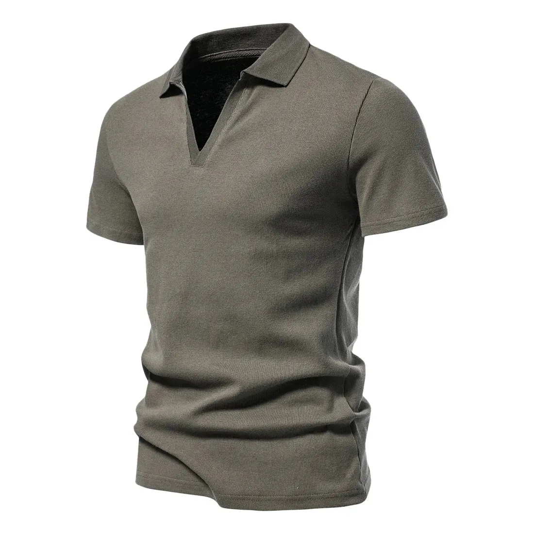 Herren Henley Shirt Slim Fit Baumwolle Kurzarm lässig T-Shirt Jogger Herren T-Shirts lose Tops