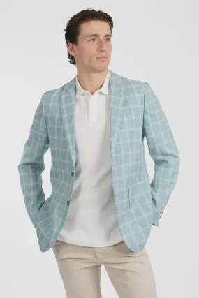James Harper Check Blazer - Teal