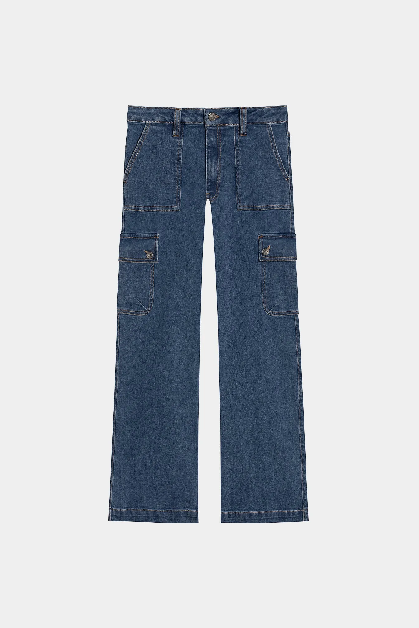 JEANS CULOTTE CARGO DENIM