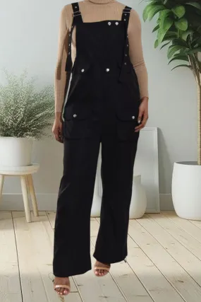 Ladies Black Overall Jumpsuit