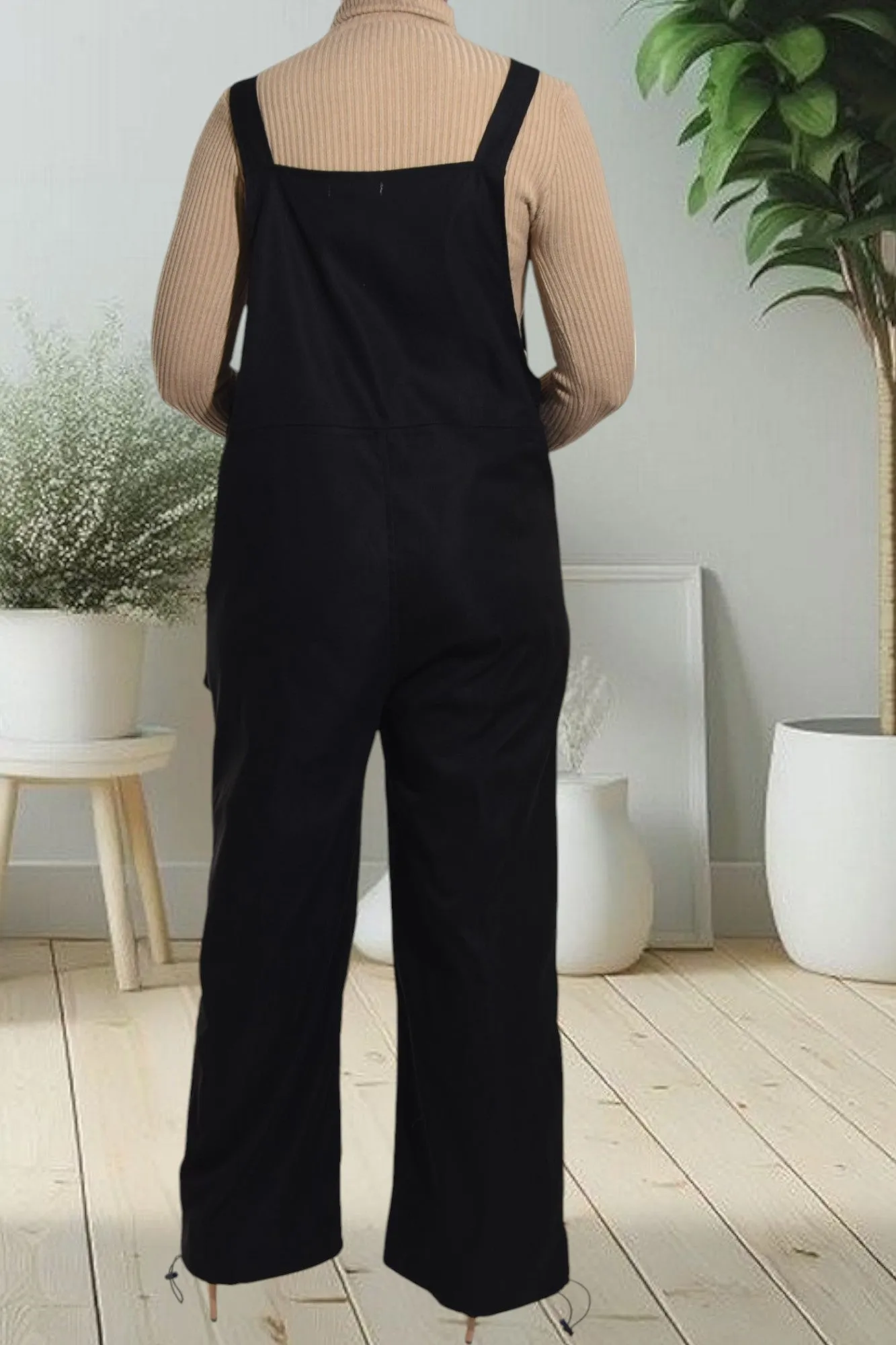 Ladies Black Overall Jumpsuit