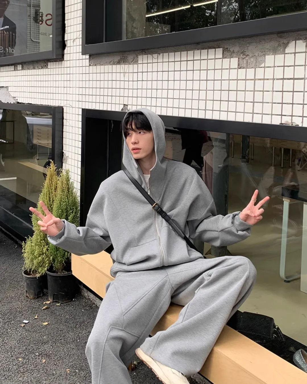 Loose Sweat Zip Hoodie / Loose Sweatpants OYC0043
