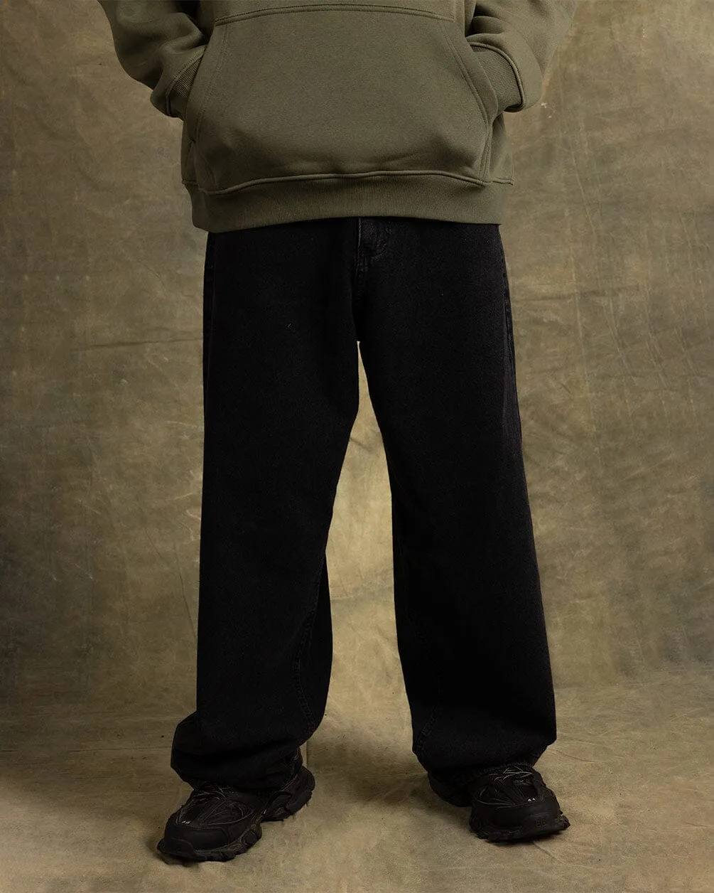 Male Black Washed Skater Jeans