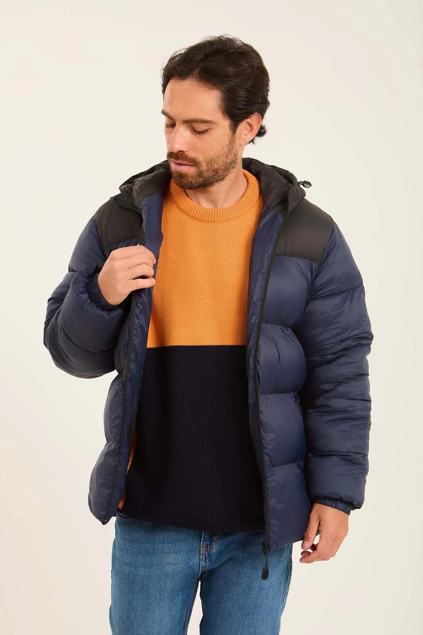 Men Jacket  Fashion Puffer Blue