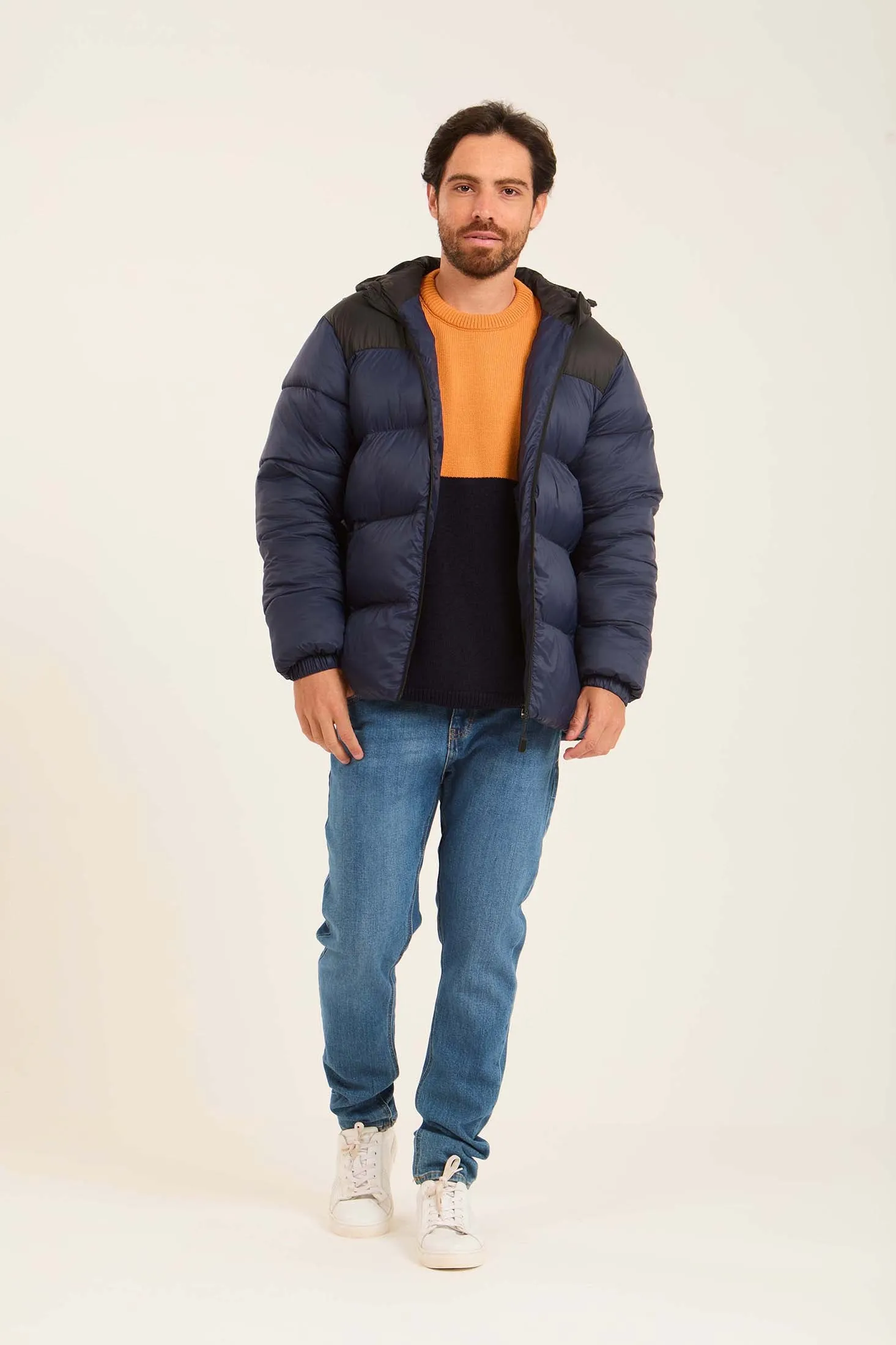 Men Jacket  Fashion Puffer Blue
