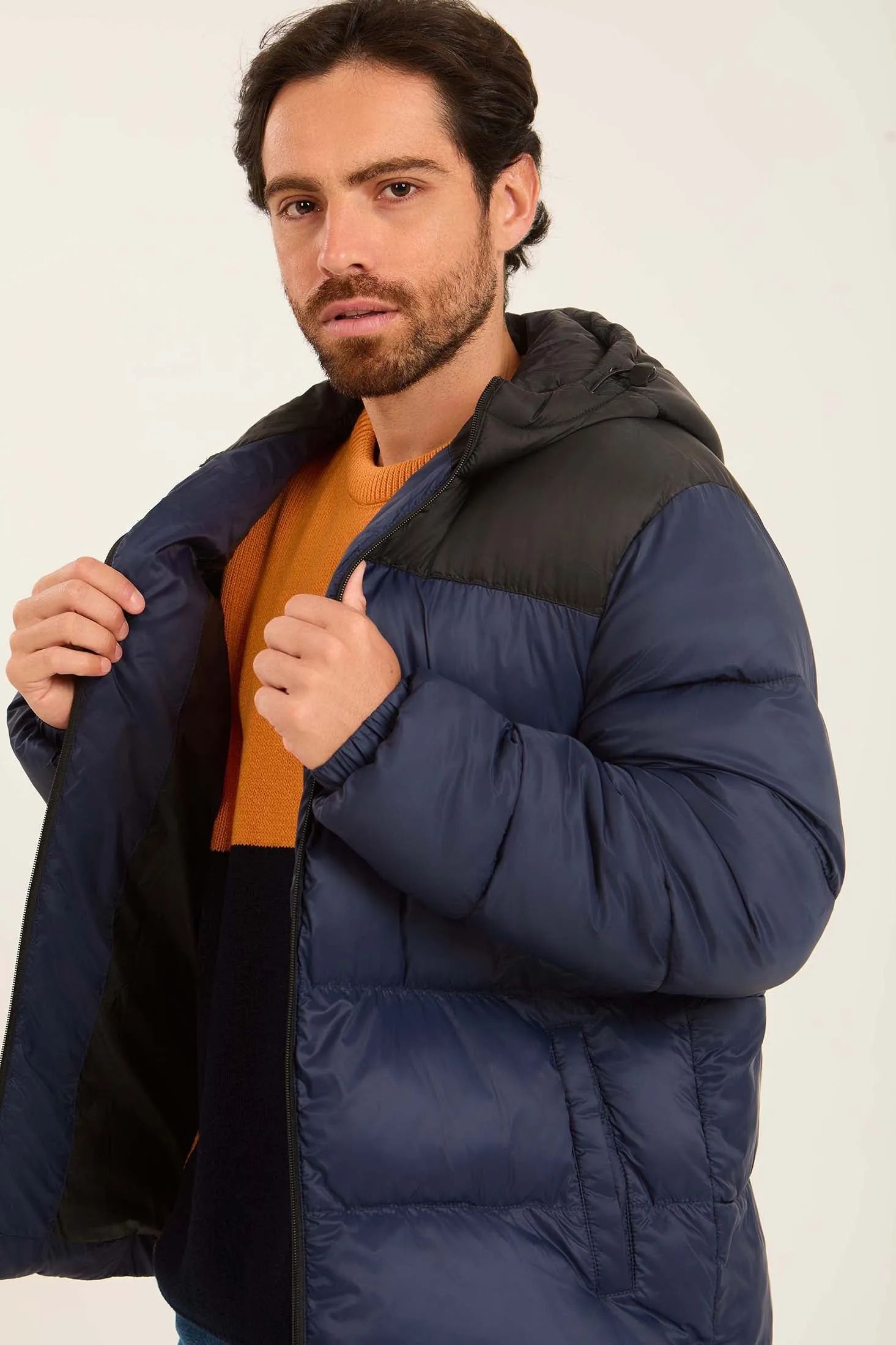 Men Jacket  Fashion Puffer Blue