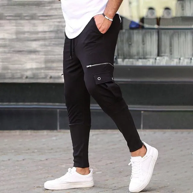 Men Joggers pants Fashionable Casual Pockets Pants