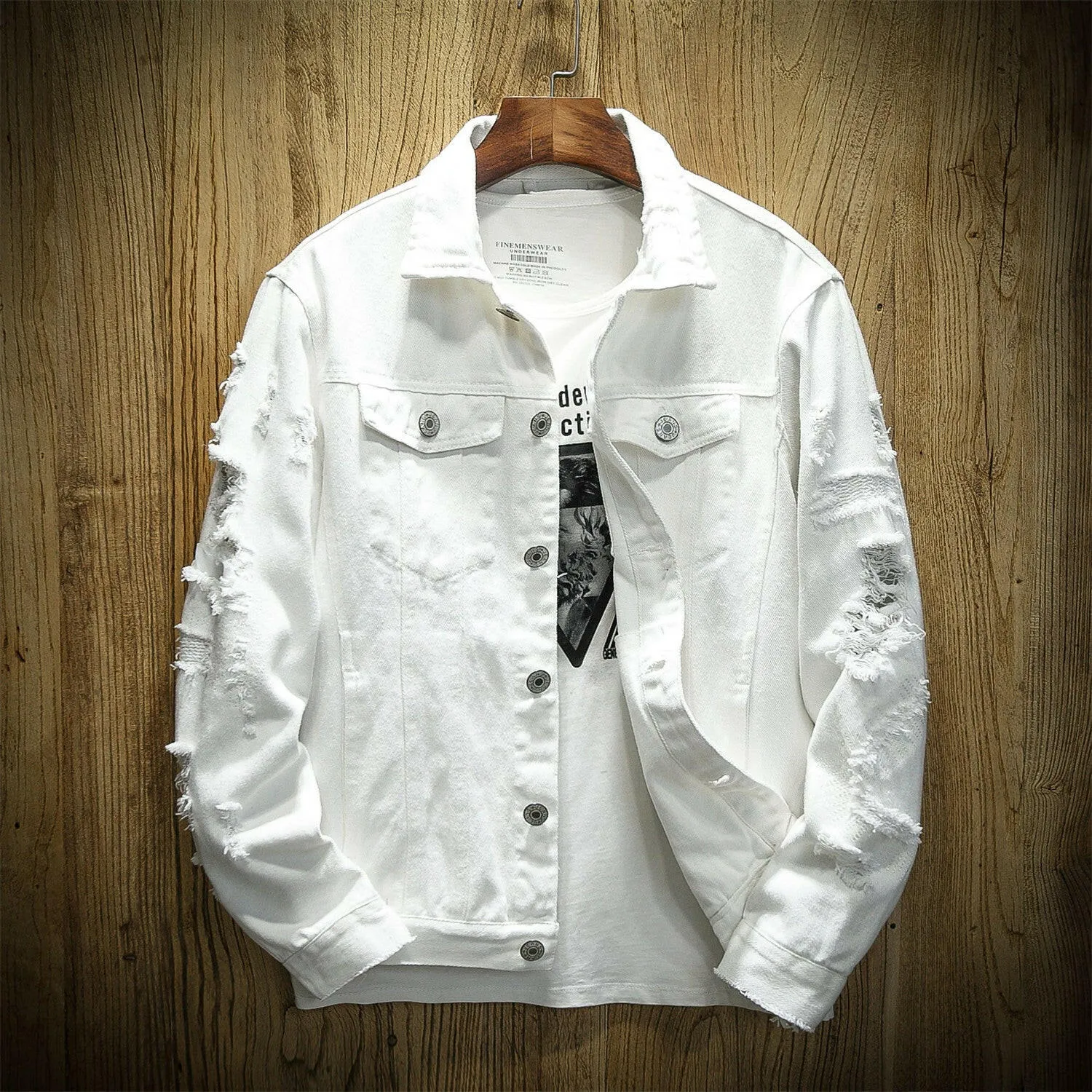Men's denim jacket casual single breasted cardigan jacket