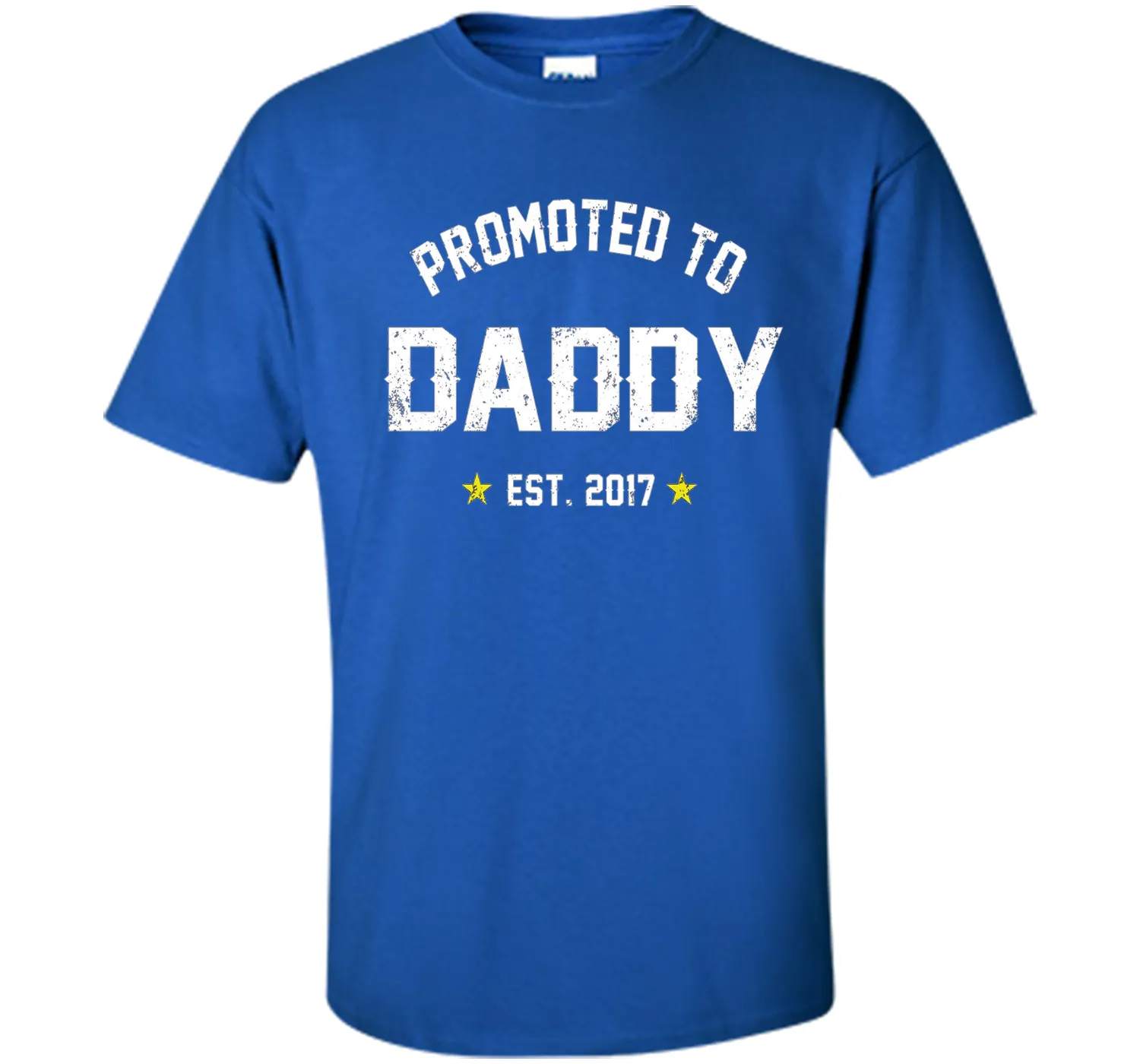 Men's Promoted To Daddy Shirt: Gift For New Dad Est. 2017 T-Shirt