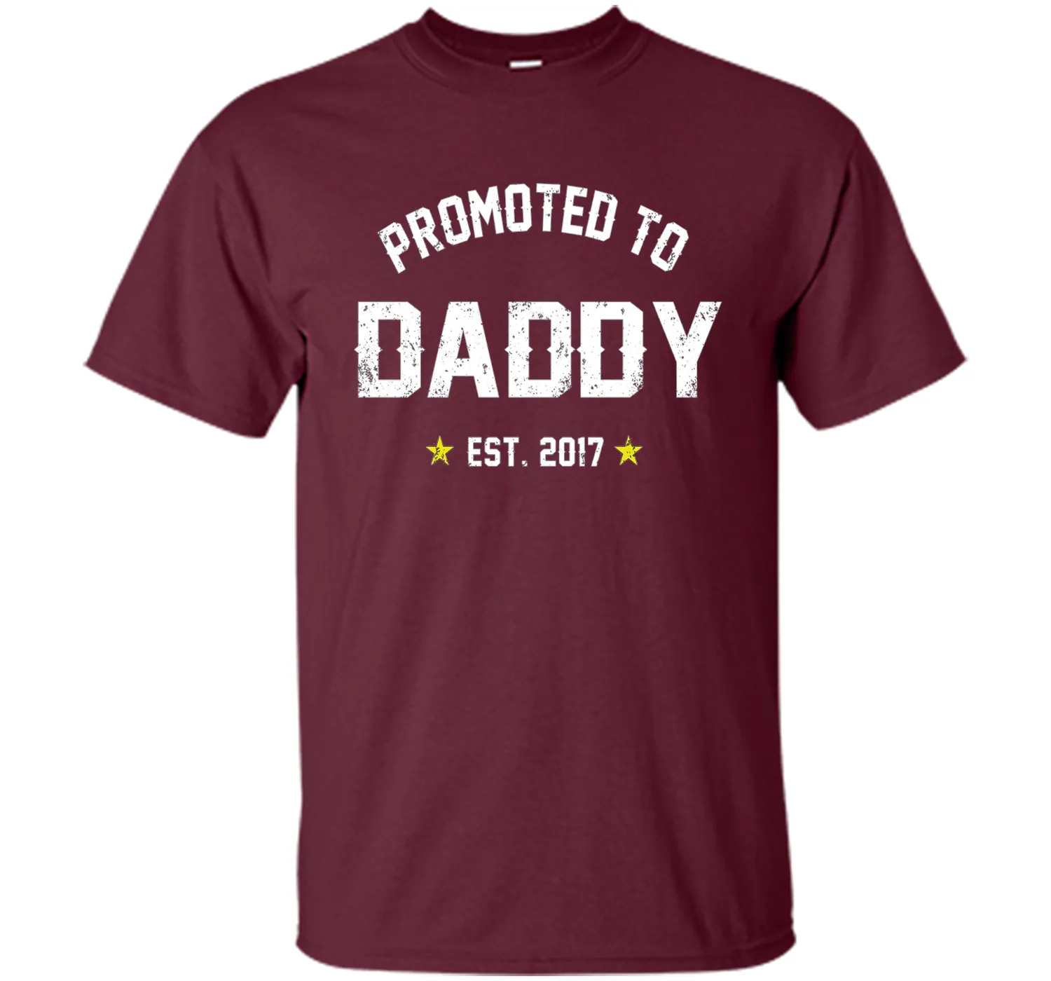 Men's Promoted To Daddy Shirt: Gift For New Dad Est. 2017 T-Shirt