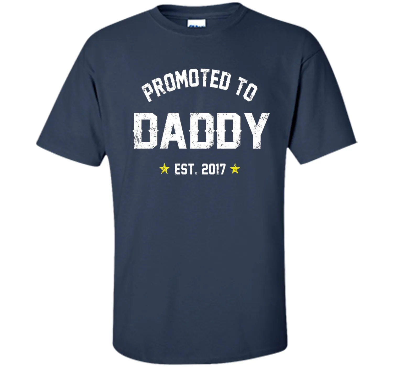 Men's Promoted To Daddy Shirt: Gift For New Dad Est. 2017 T-Shirt