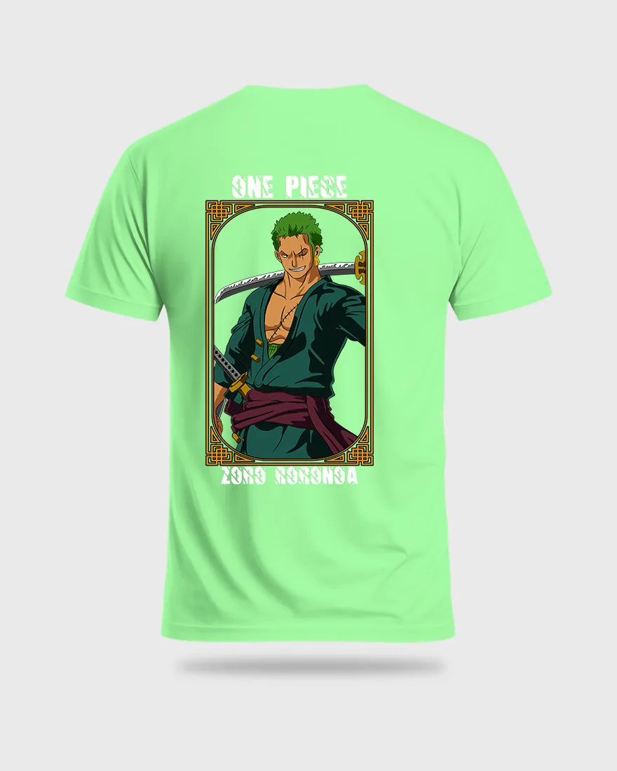 Mens Regular Tshirt Anime One Piece Zoro Color 1