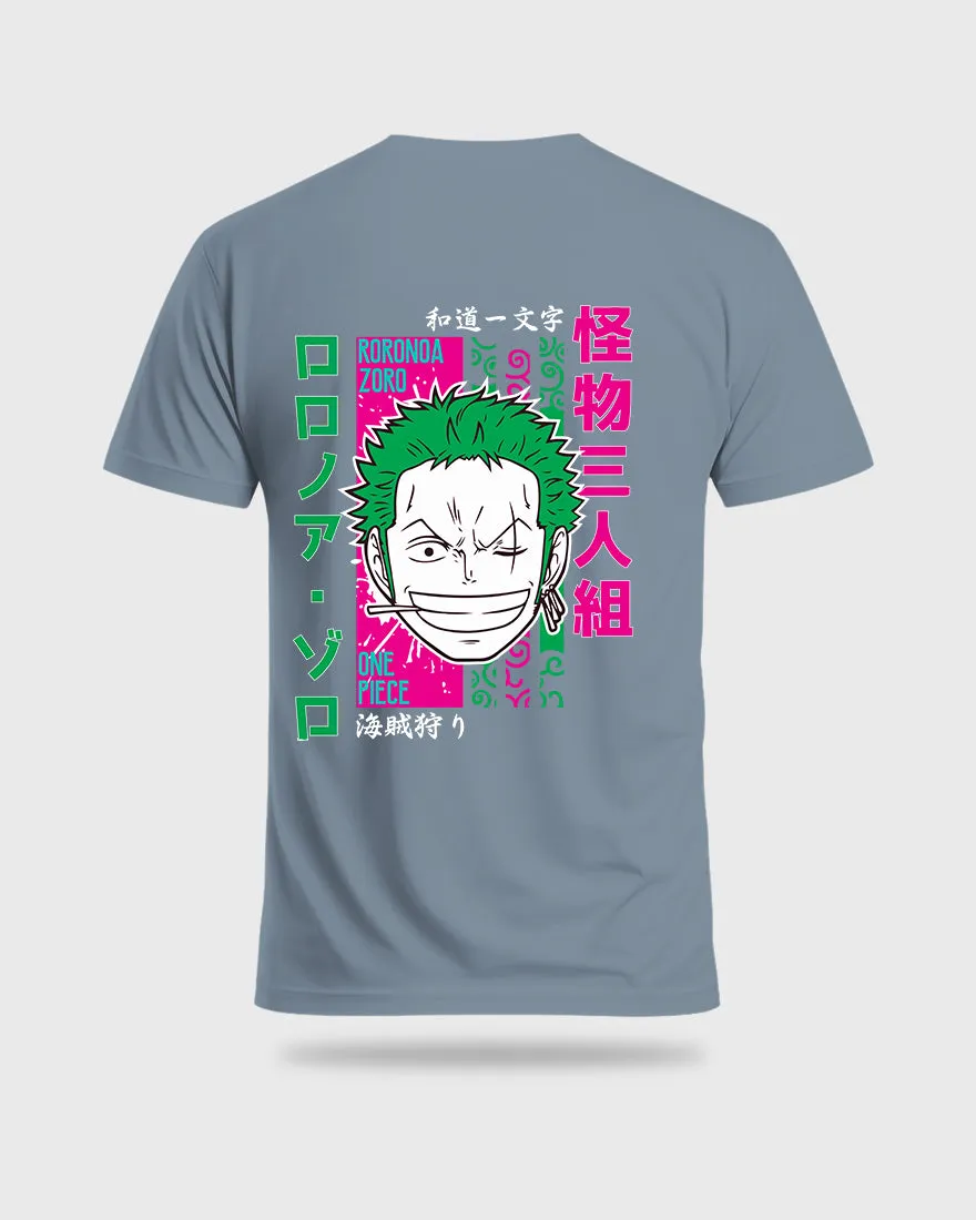 Mens Regular Tshirt Anime One Piece Zoro Color 3