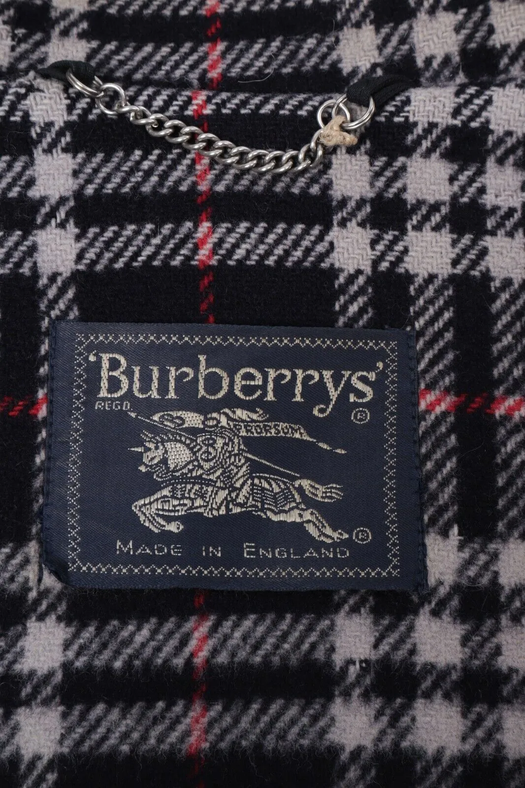 Men's Vintage BURBERRYS Navy Wool Duffle Coat Size EU 50 / 40 UK