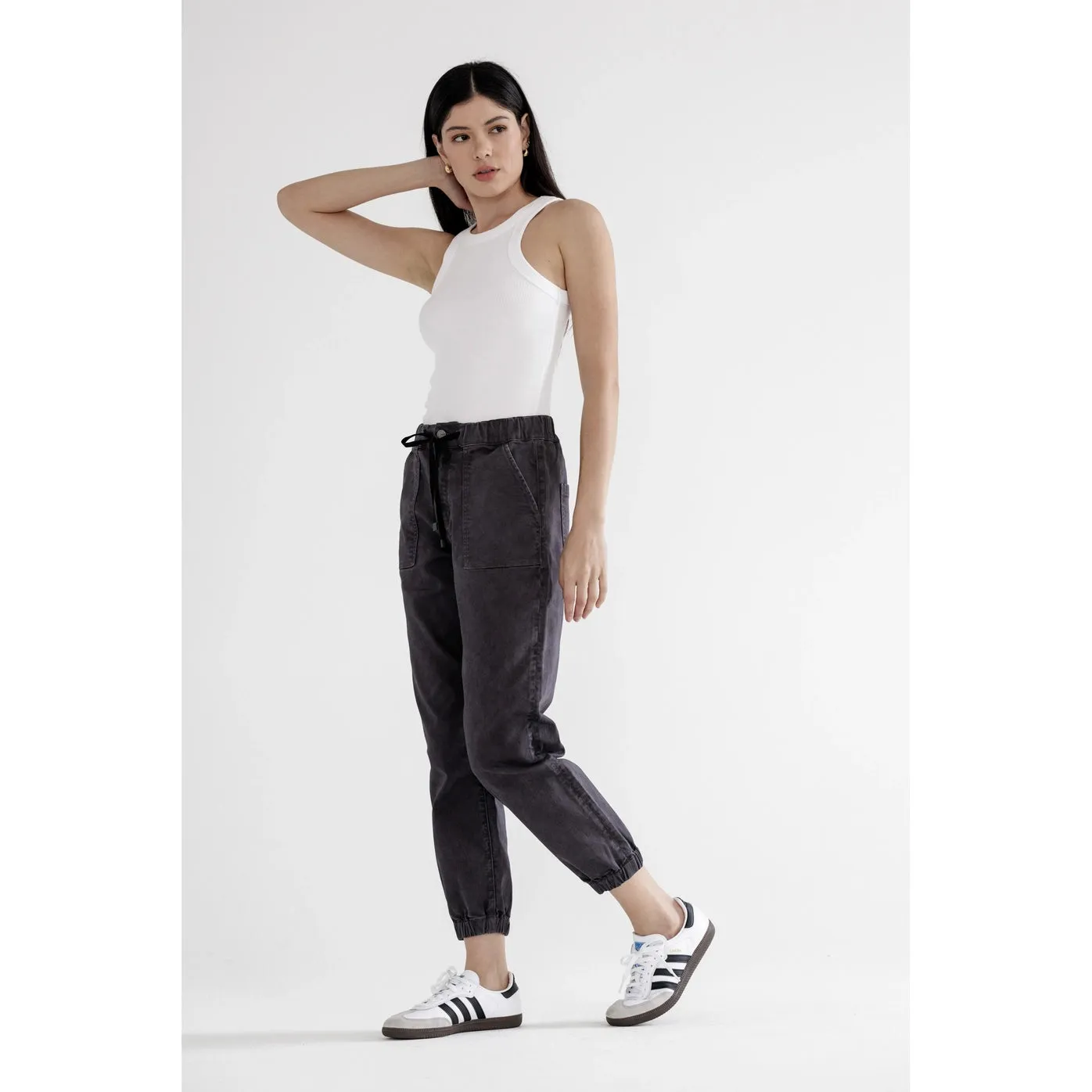 Mica Denim - High Rise Jogger Crop