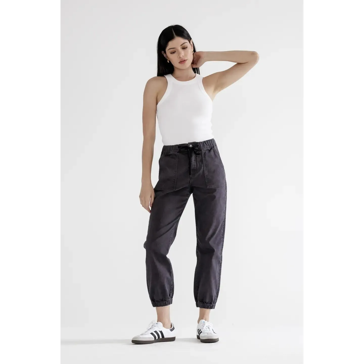Mica Denim - High Rise Jogger Crop