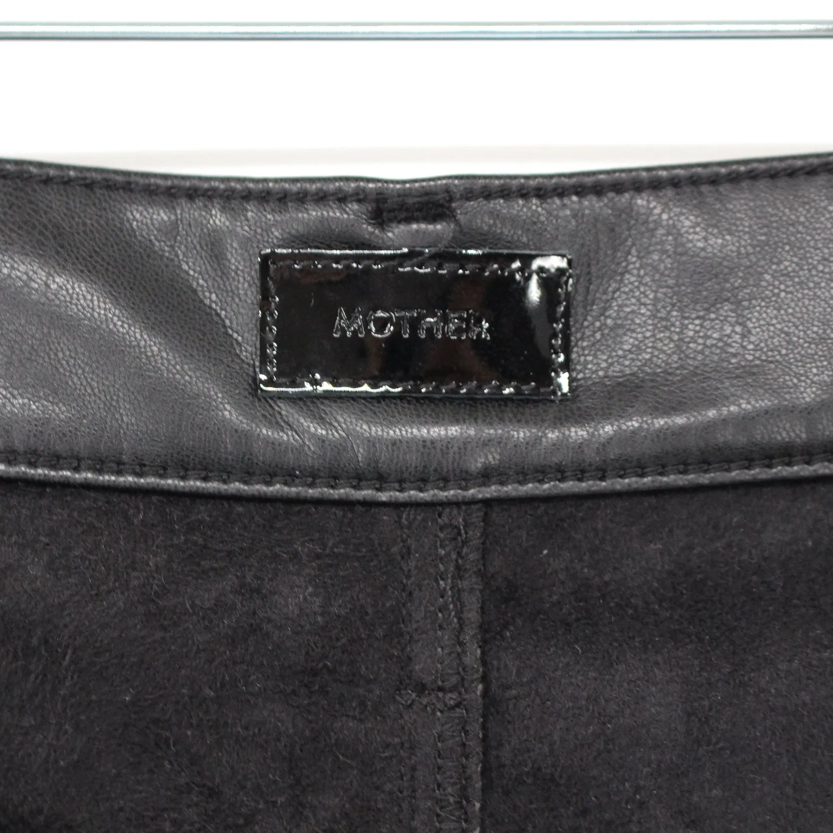 Mother Faux Leather Rider Pants