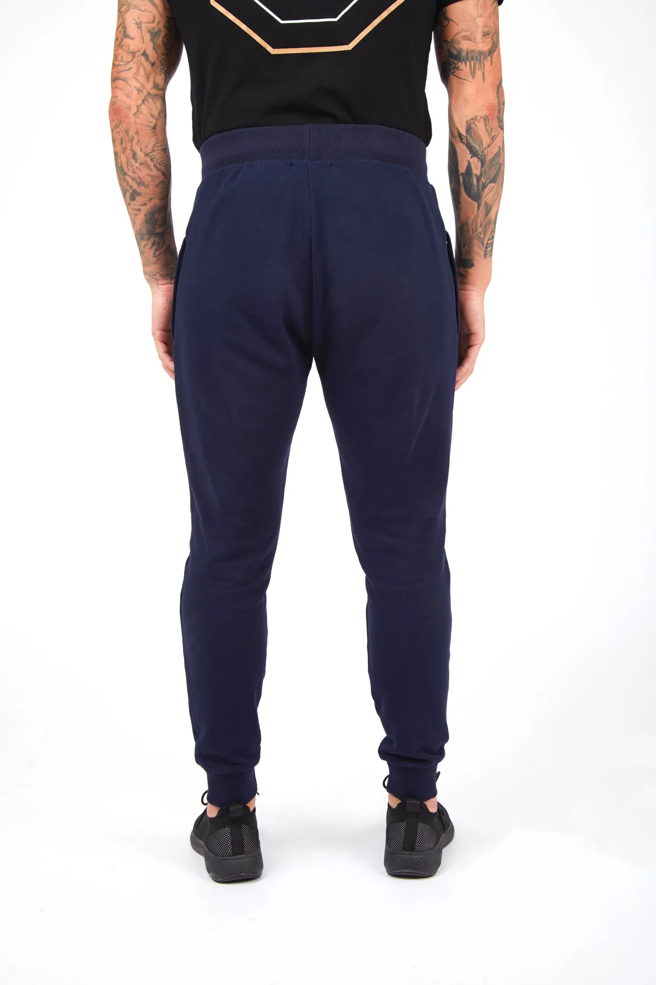 NAVY - JOGGERS- CREAM TAPE