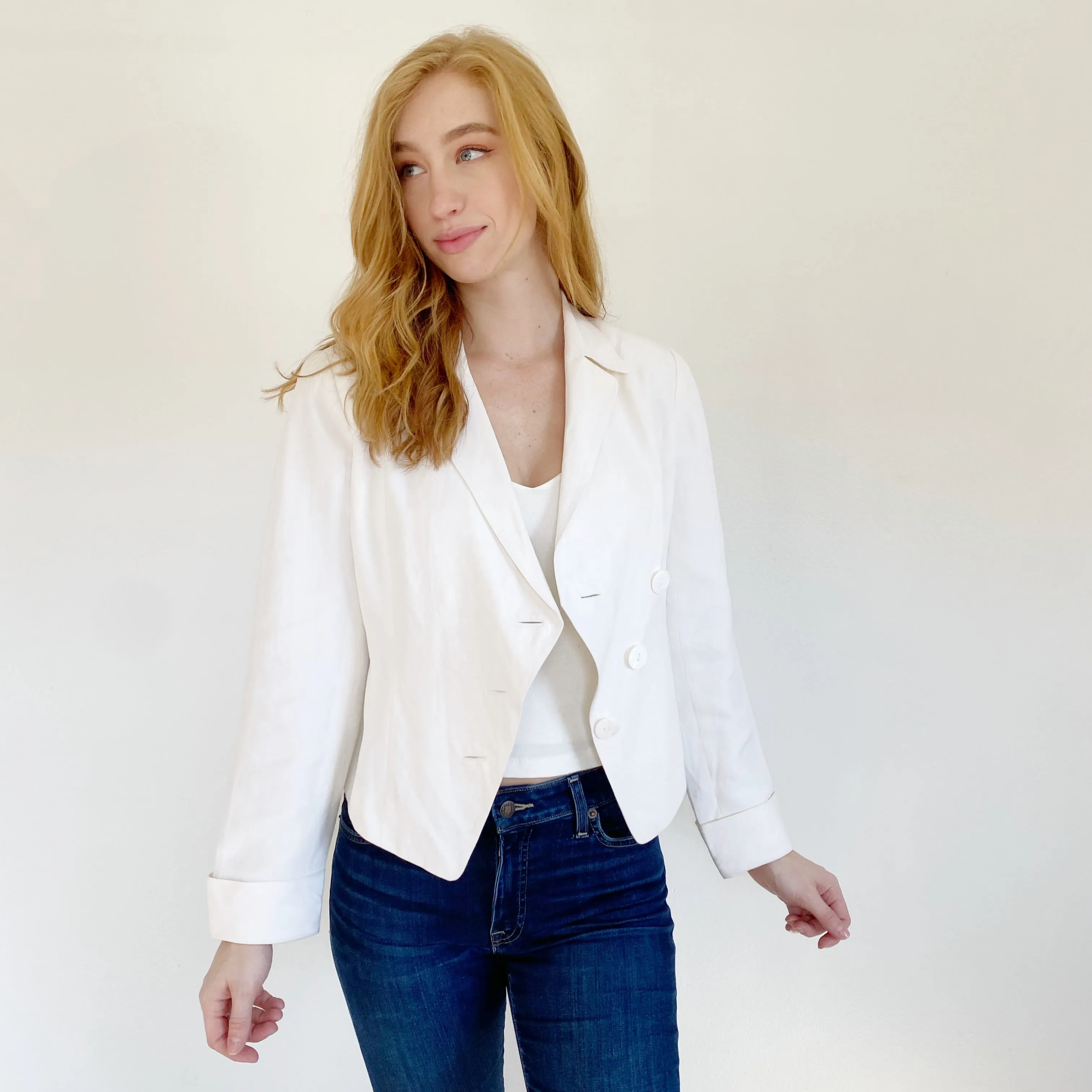 Neiman Marcus Linen Silk Blended Blazer 6