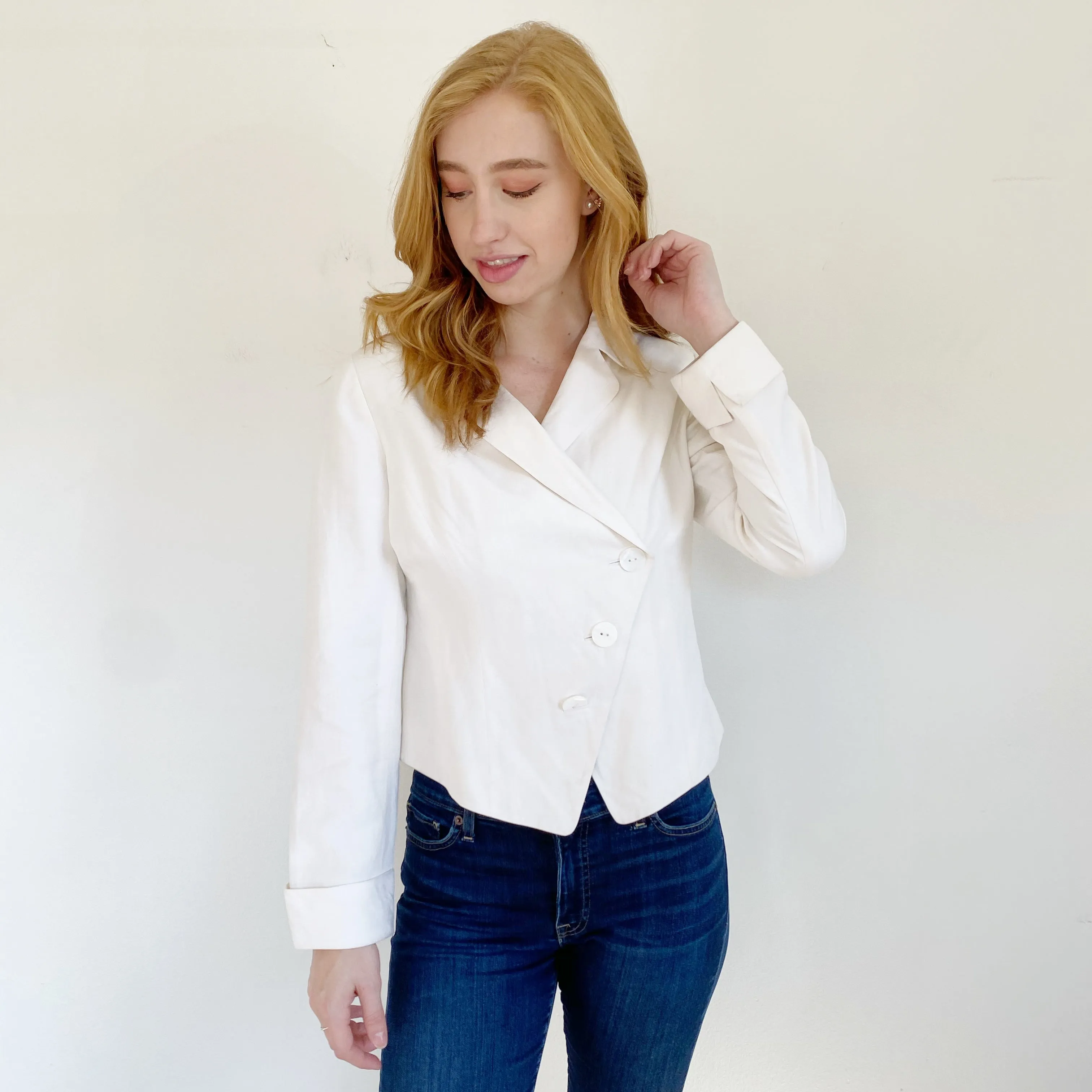 Neiman Marcus Linen Silk Blended Blazer 6