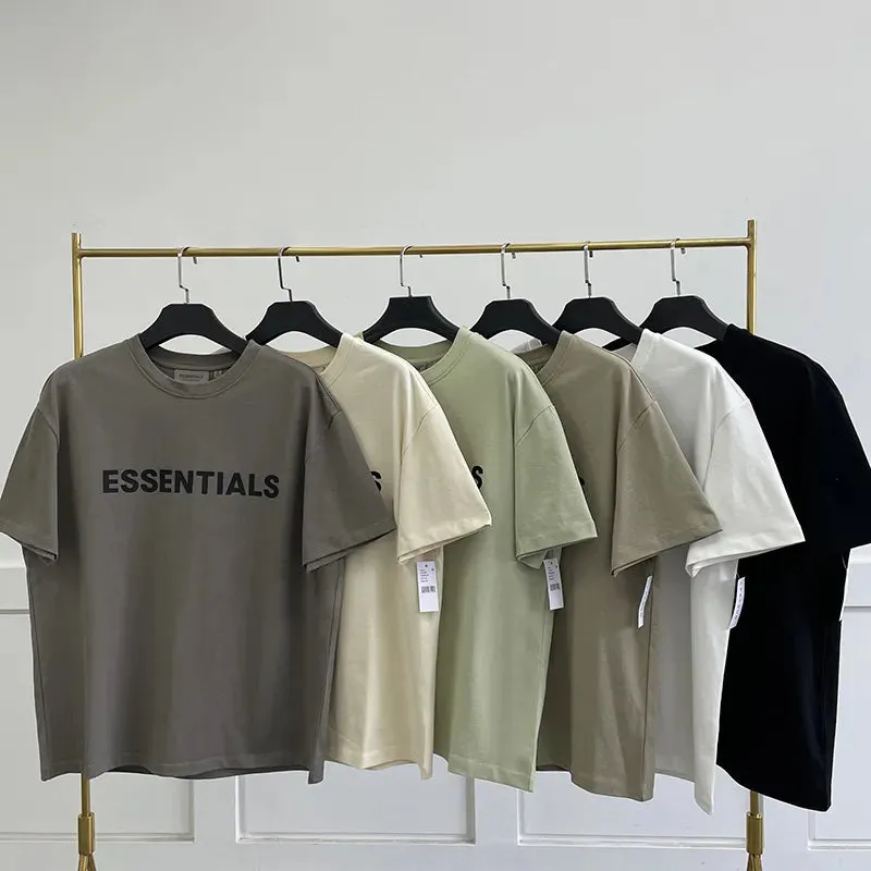 New Summer ESSENTIALS T Shirt for Men-Oversized Short Sleeve Tees