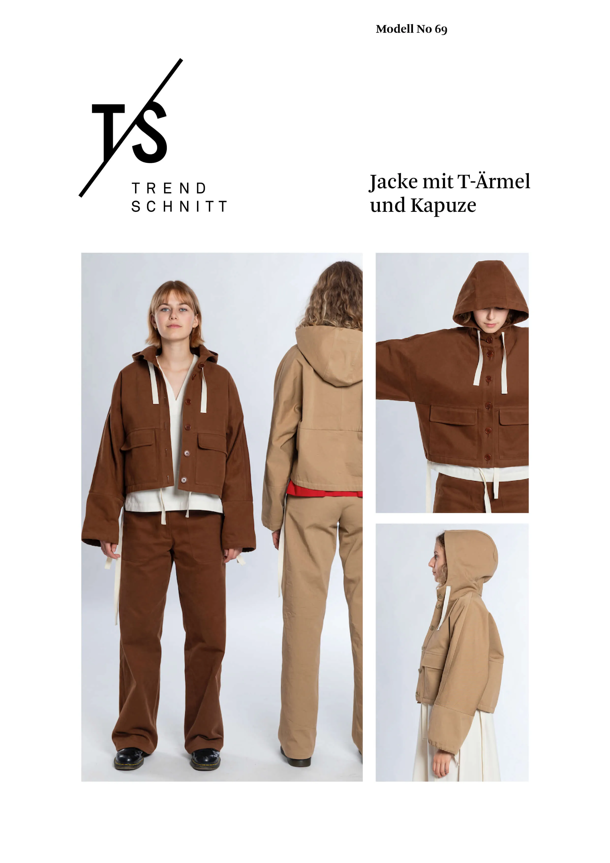 No69 Jacke mit T-Ärmel und Kapuze