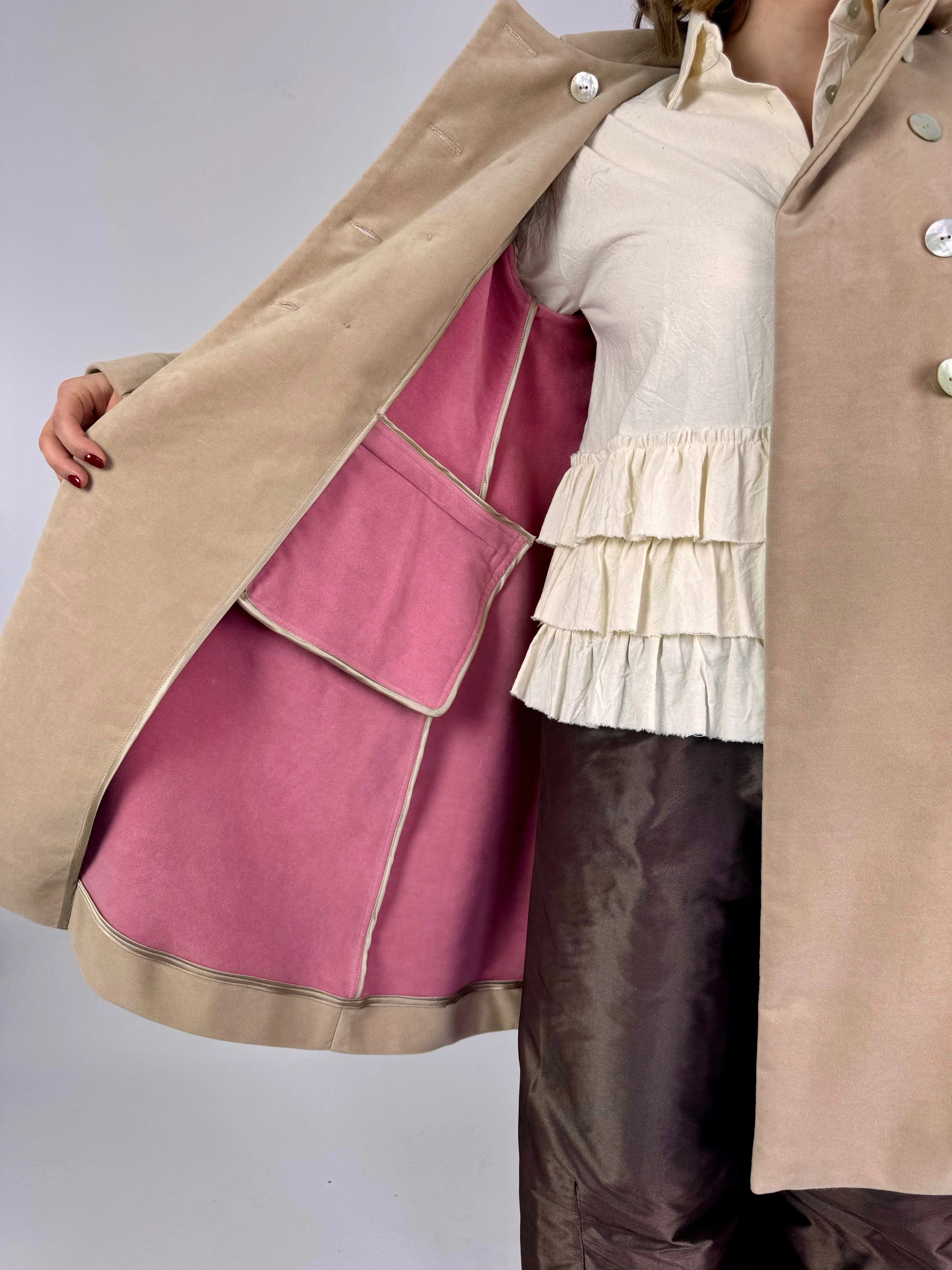 Officinae Double Breasted Coat Beige